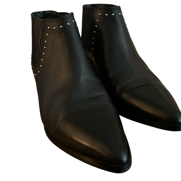Marc Fisher Black Studded Chelsea Ankle Boots - Picture 1 of 5